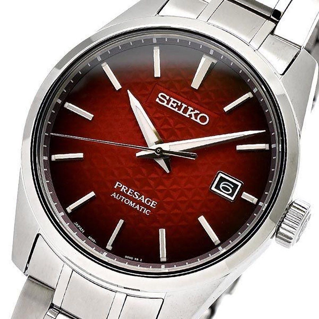 現貨觀塘門市SEIKO Presage Sharp Edged SPB227J1 Automatic Red Dial