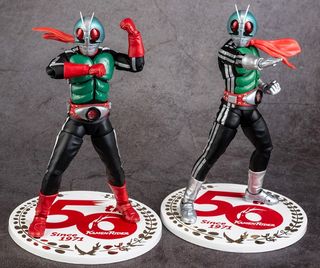 全新真骨雕SHF KAMEN RIDER 50TH週年新1號新2號幪面超人, 興趣及遊戲 