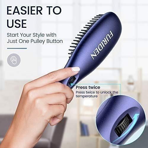 C7533 FURIDEN Professional Hair Straightening Brush Straightener Hair Straightener Brush Ceramic Heating Hair Straightening Brush Flat Iron Beauty Personal Care Hair on Carousell
