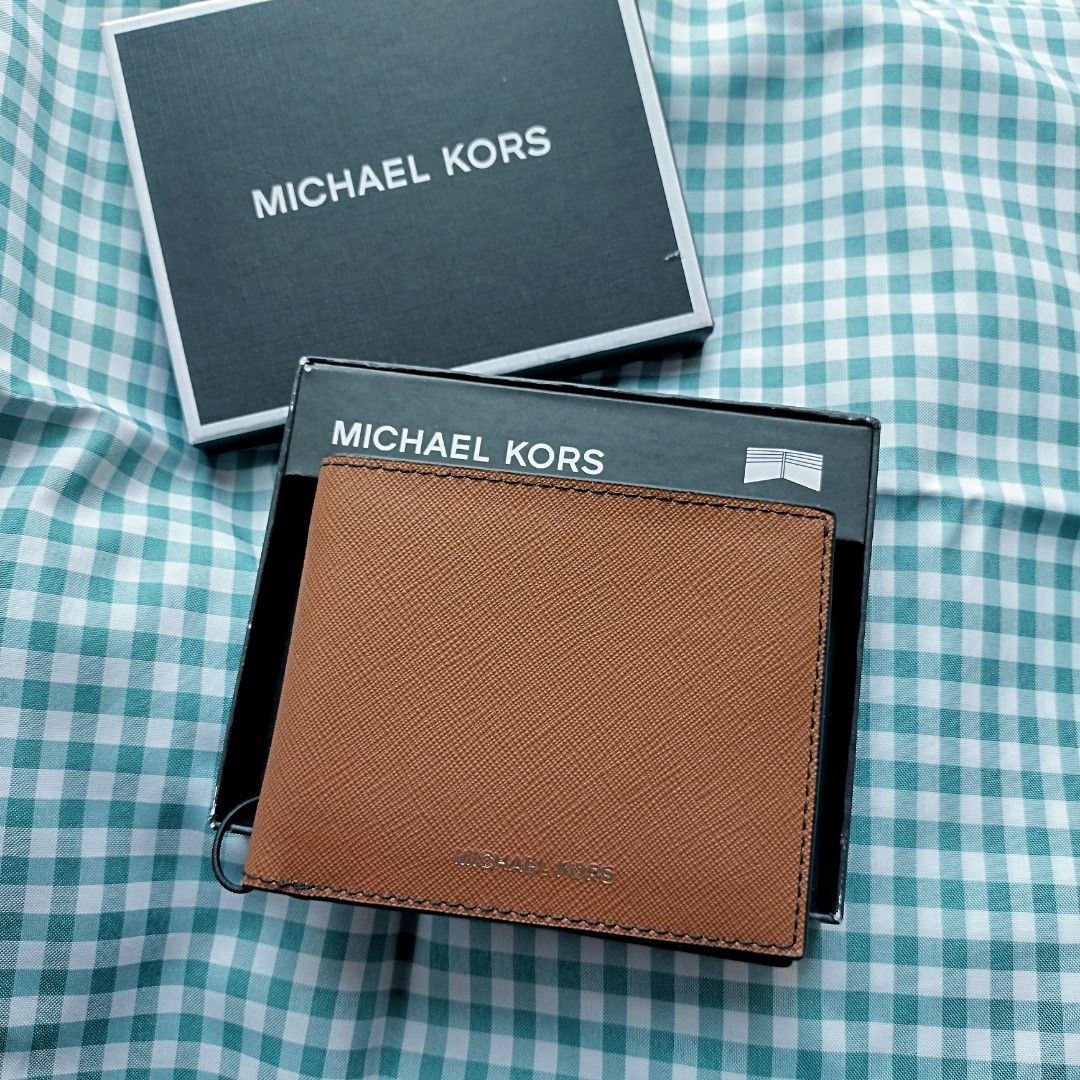 ♡全新正貨♡ Michael Kors 啡色真皮男裝全卡位銀包♡ Slim Billfold