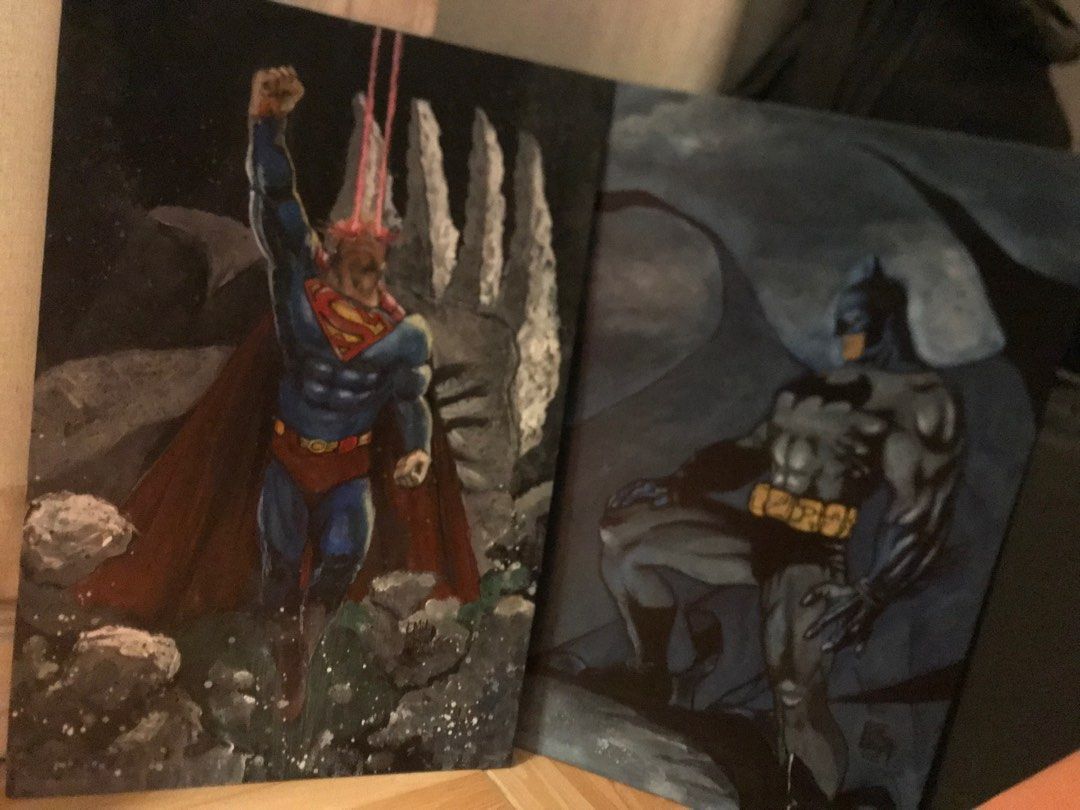 Accepting Art Commission work (Category: Art & Prints) located in Manila. Submitted by 888ejwright (Listing ID 1215024526, Image 2). Description: Here are some of my sold art pieces. I love painting DC and Marvel superheroes. Acrylic or oil paint on canvas. Timeline 2 weeks the most or depending on size of canvas..