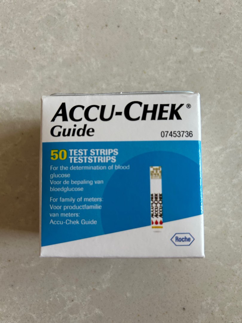 AccuChek Guide 50 Test Strips (Exp Mar 2024), Health & Nutrition