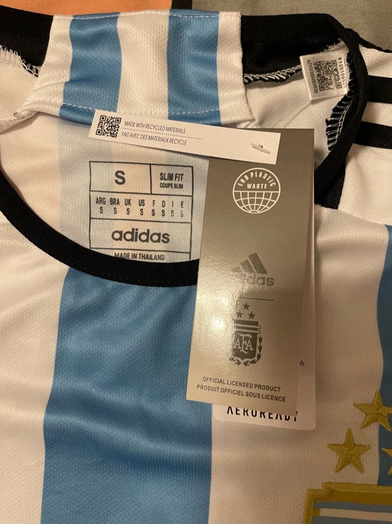 Maillot Argentine Messi – FOOTBALL ACTION WTJ, Blanc, état Comme Neuf