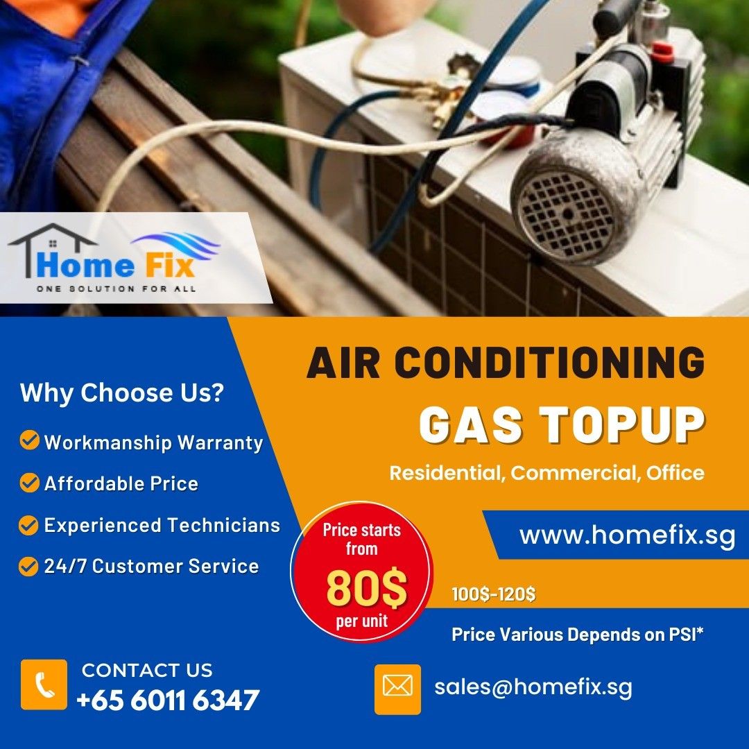 Aircon gas topup, Home Services, Aircon Services, Gas Topup on Carousell