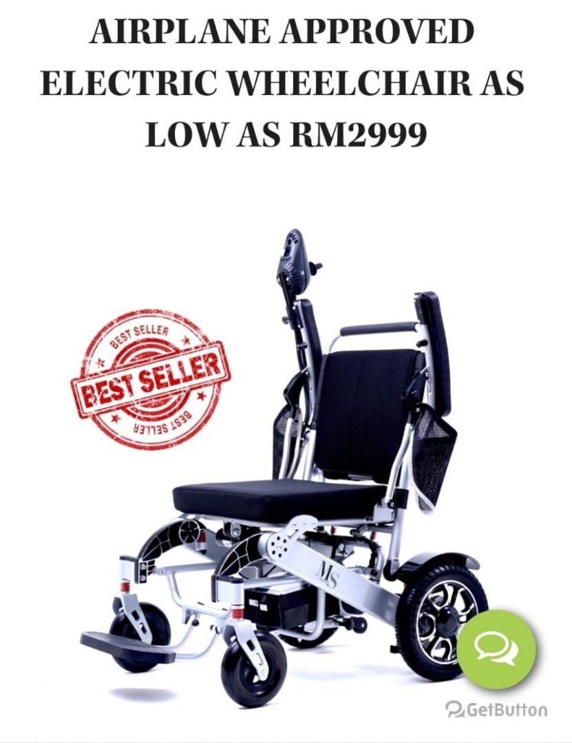 Airplane Approved Electric Wheelchair/ Kerusi Roda Elektrik, Health