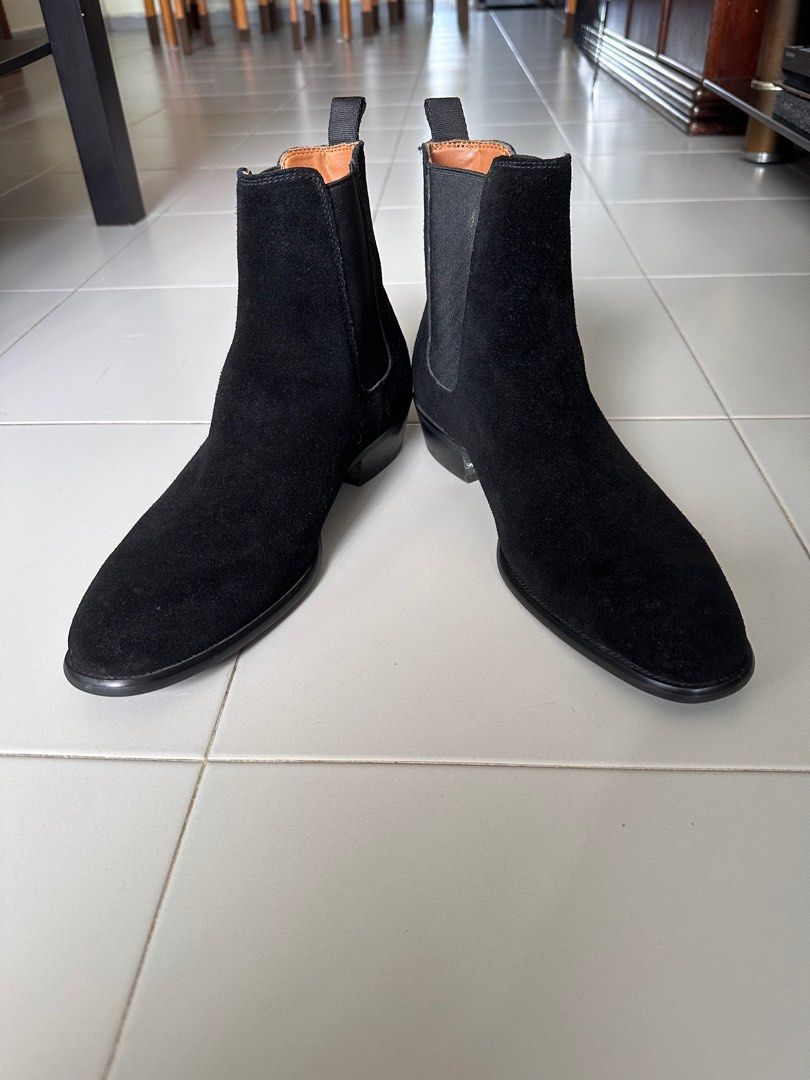 Aldo black suede chelsea boots shop