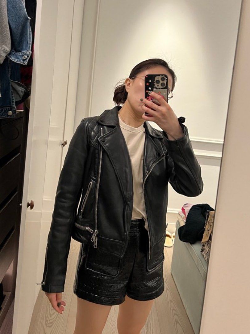 All Saints CONROY ライダース UK2 US00-