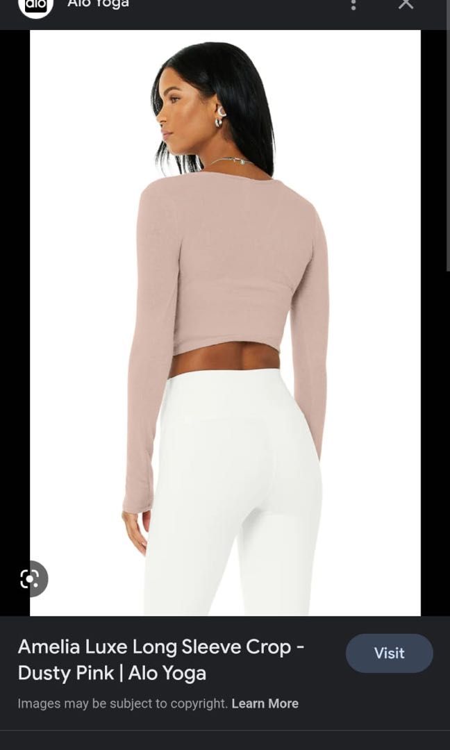Alo amelia luxe long sleeve crop outlet