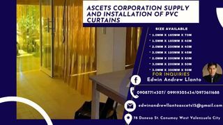 ASCETS CORPORATION PVC CURTAINS SUPPLY AND INSTALLATION PER STRIP AND PER ROLL