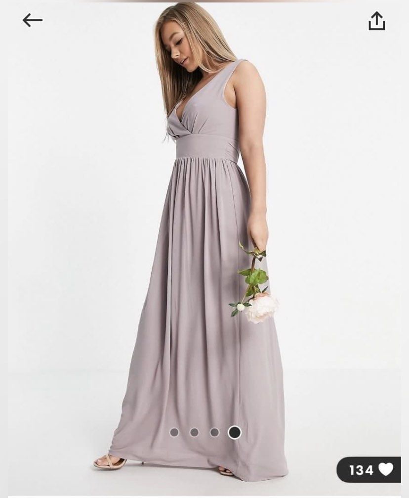 Light grey maxi dress, Women's Fashion, Dresses & Sets, Evening dresses &  gowns on Carousell