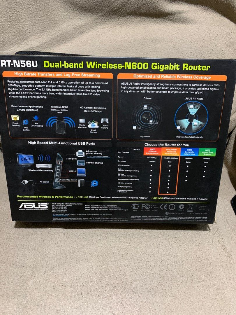 Asus rt-n56u (Category: Networking) located in Mandaluyong City. Submitted by richardr2000 (Listing ID 1215061429, Image 2). Description: .