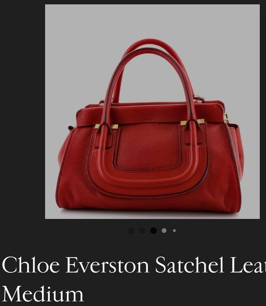 Authentic Chloe Everston Satchel Leather Bag Women s Fashion