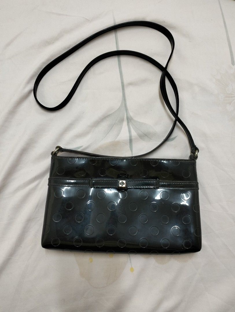 Authentic Kate Spade shoulder bag (Category: Luxury Bags & Wallets) located in Dagupan City. Submitted by nmcmp4 (Listing ID 1214978826, Image 1). Description: Authentic Kate Spade shoulder bag black no box and dustpouch may mga thread lines lang due to prolonged storage konting linis lang.