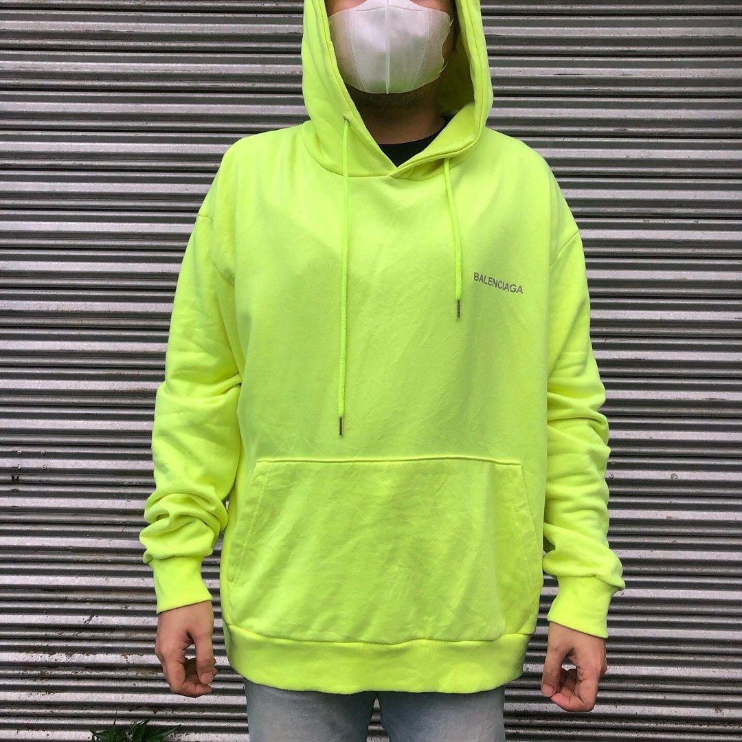 Neon green balenciaga top hoodie