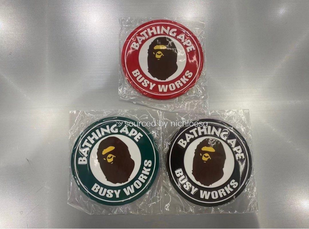 BAPE BUSY WORKS RUBBER COASTER, Furniture & Home Living