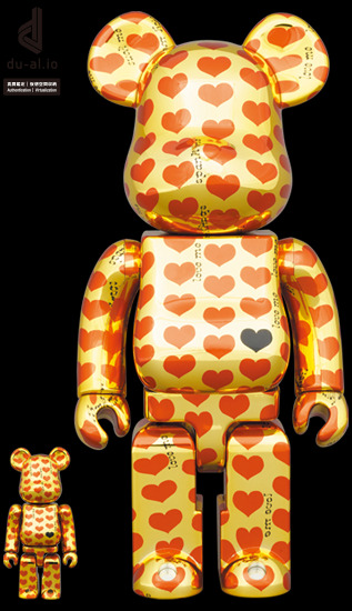 Bearbrick Gold Heart 400+100%, 興趣及遊戲, 玩具& 遊戲類- Carousell
