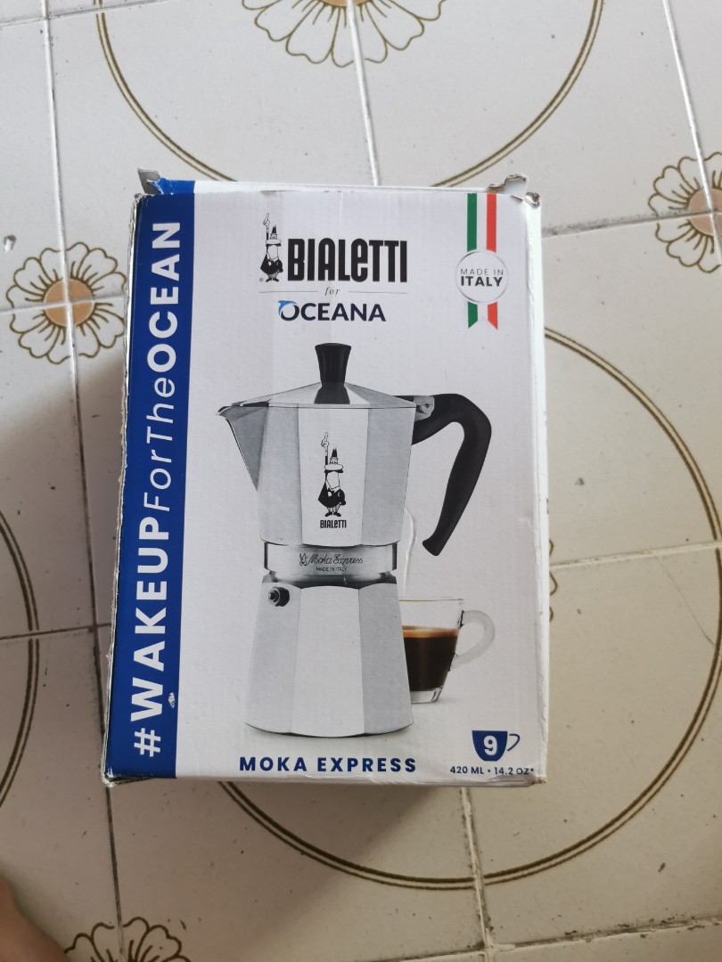 Bialetti Moka Stovetop Espresso Coffe Maker Pot 9 cups 14.2 fl oz