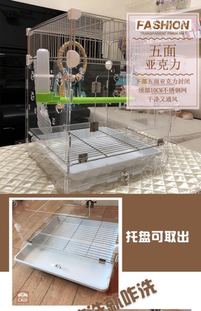 Illustration of Parrot Cage Maintenance Accessories