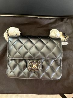 RESERVED Authentic Chanel 20cm Classic Square Mini w 24k Gold Hardware,  Luxury, Bags & Wallets on Carousell