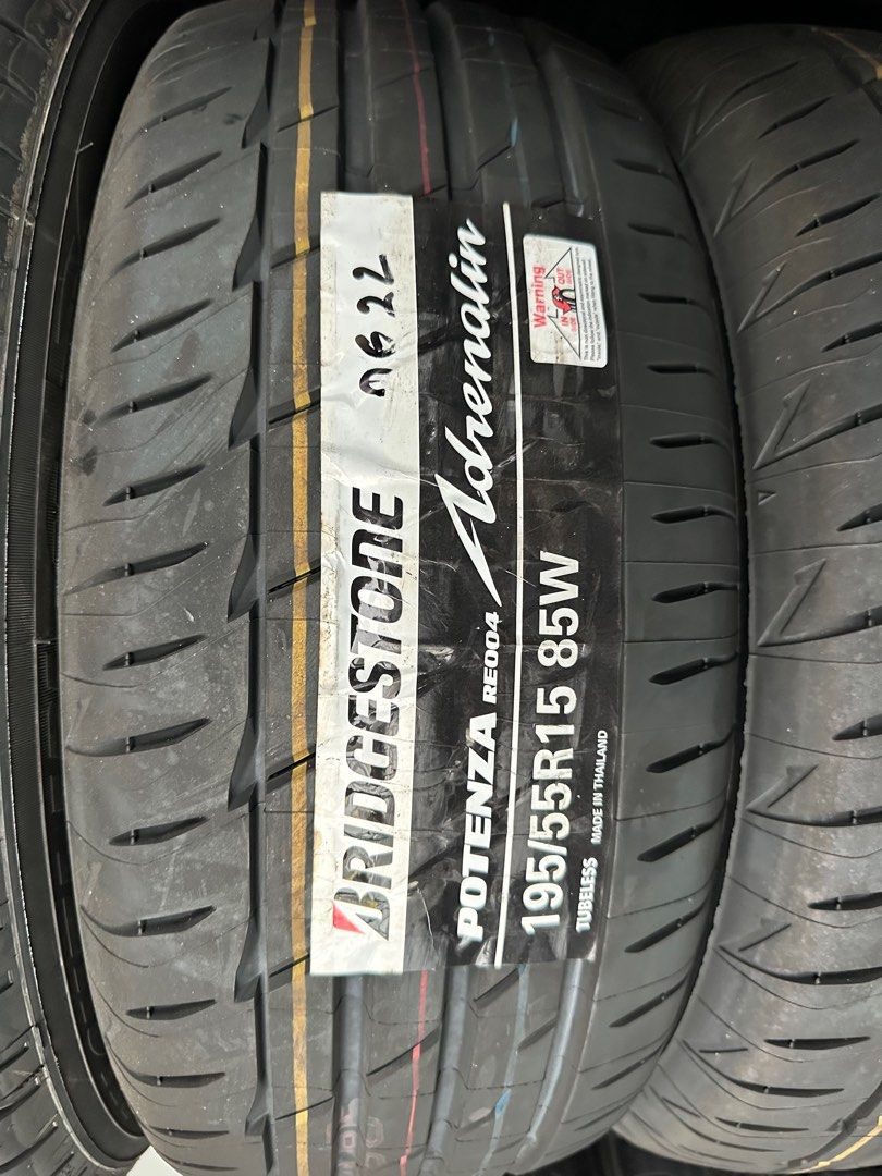 2023 RAYA SALE!! Bridgestone RE004 195/55R15, Car Accessories, Tyres ...