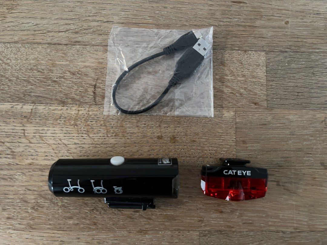 Brompton and Cat Eye Bicycle lights, Sports Equipment, Bicycles & Parts