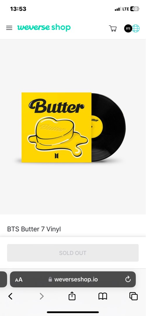 BTS Butter Vinyl, Hobbies & Toys, Music & Media, Music Scores on Carousell