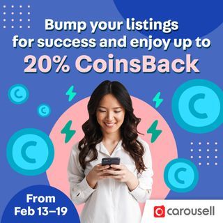 Bump your listings for success and enjoy up to 20% CoinsBack
