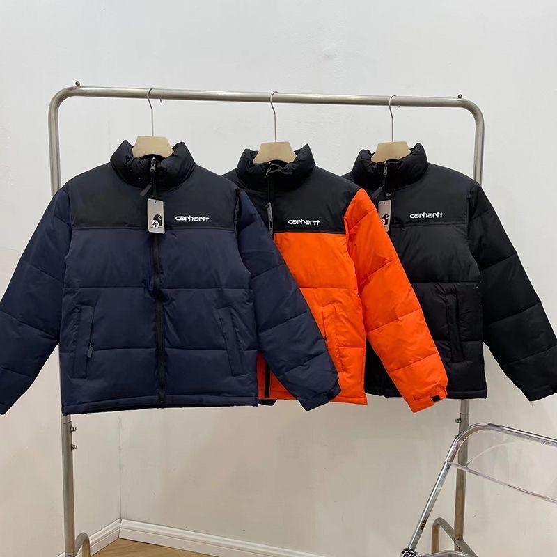 Carhartt Letter Print Down Jacket Men Autumn Winter Warm Women