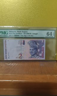 CC 1OOOOOOO ，Malaysia ringgit $2， Original paper.