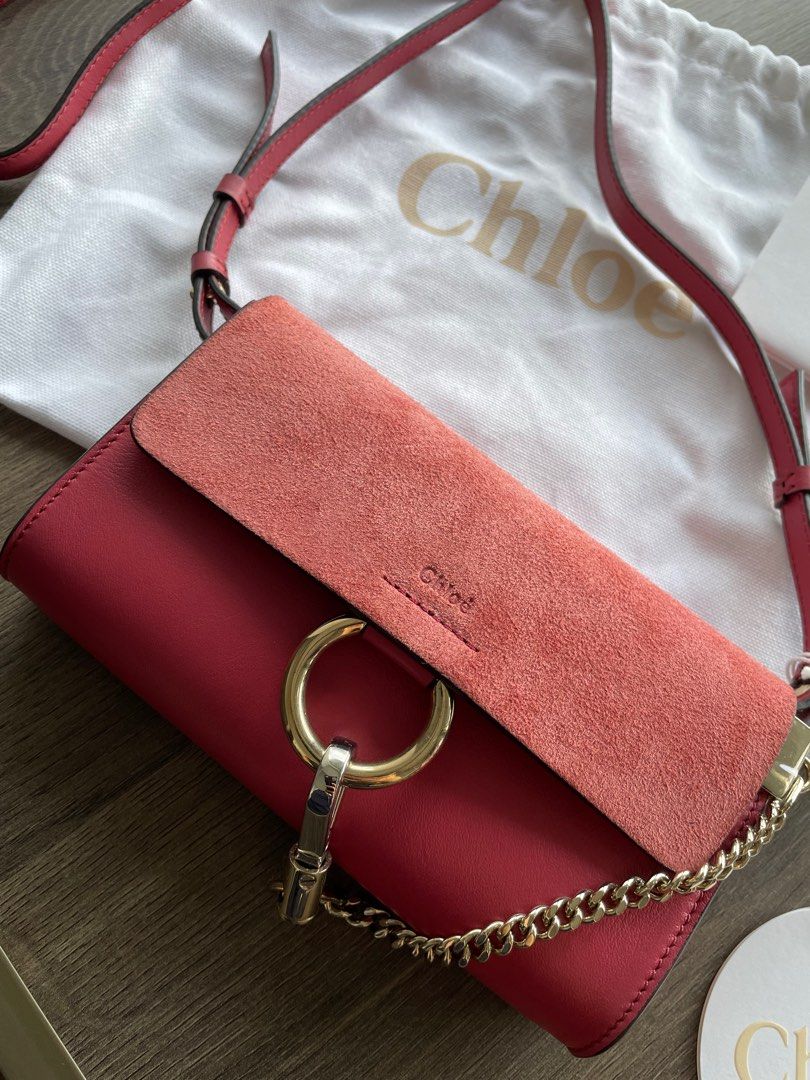 Chloe Faye wallet on strap bag