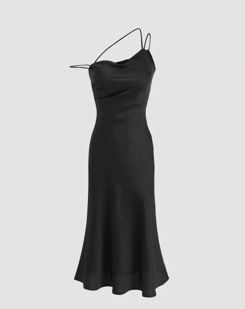 Cider satin maxi dress, Women's Fashion, Dresses & Sets, Dresses on