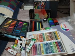 Craft, Paint art, Pastel, Pens, Sketch pad, and Color pencil