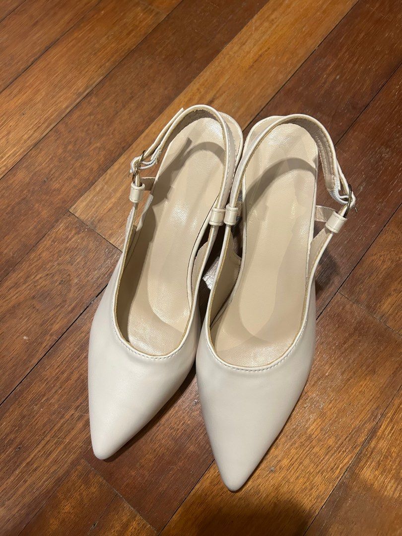 Cream High Heels, Women's Fashion, Footwear, Heels on Carousell