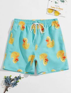 Cute unisex cartoon duck print shorts | Swim trucks | Causal | sleep