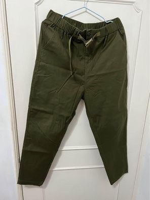 ddshop dd▸現貨 推薦款 I 工作褲 錐形版型 皮帶 黑色 軍綠色 (I3001) XL