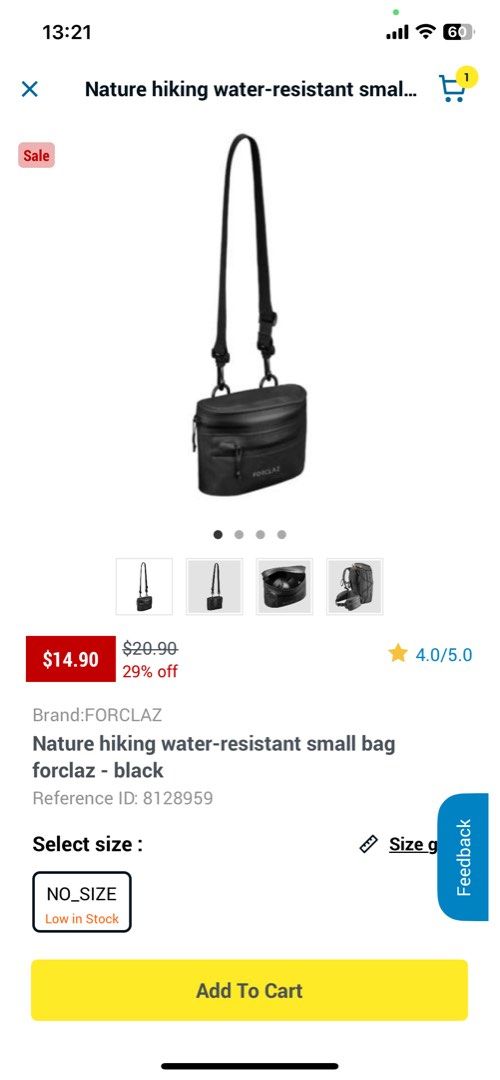 Decathlon forclaz water resistance small bag