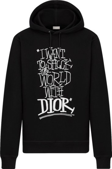 Dior x Shawn Stussy Bee GarmentDyed Sweatshirt Grey  GOAT