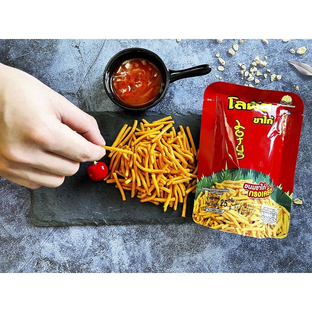 Dorkbua Thailand Thai snacks tidbits spicy shrimp tidbit snack sticks