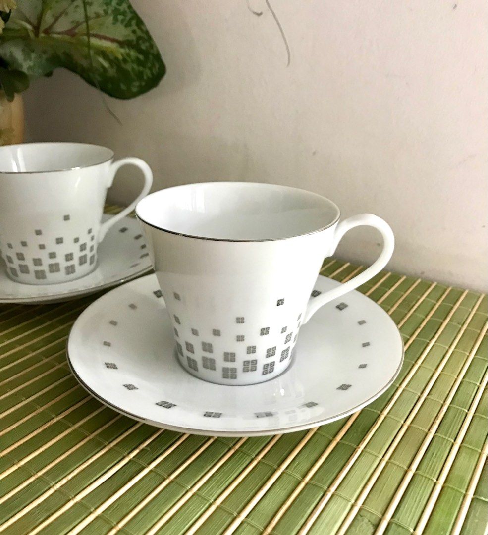 (Each) Givenchy Yamaka Japan cup and saucer set, Furniture & Home