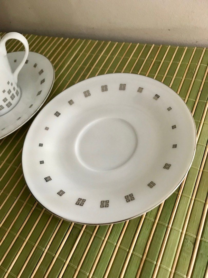 (Each) Givenchy Yamaka Japan cup and saucer set, Furniture & Home
