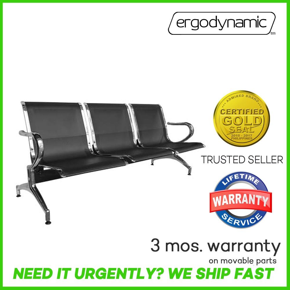 Ergodynamic GC-303 Deluxe Metal Gang Chair 3 Seater, Airport Gang ...