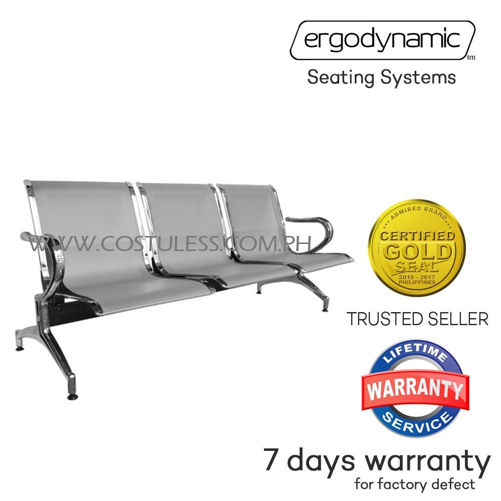 Ergodynamic GC-303 Deluxe Metal Gang Chair 3 Seater, Airport Gang ...