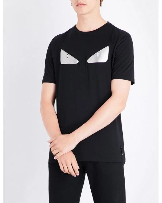Fendi Silver eyes tee Men s Fashion Tops Sets Tshirts Polo Shirts on Carousell