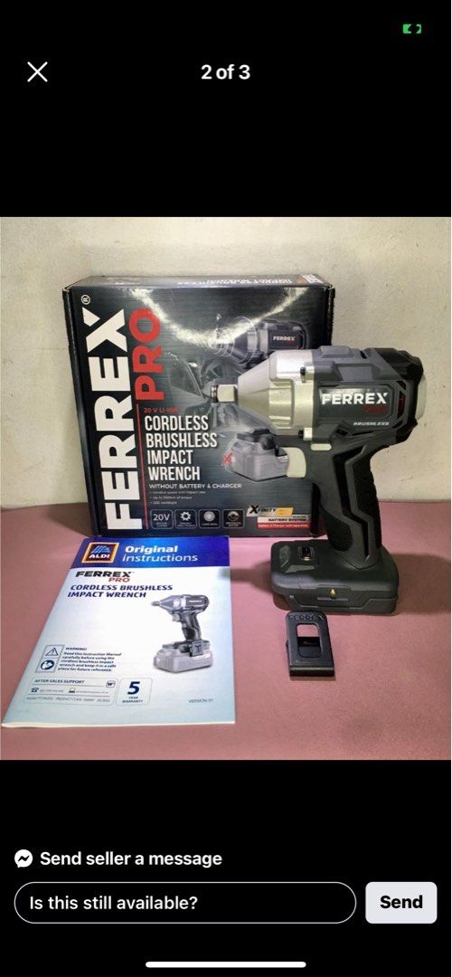 Ferrex Pro Brushless Impact Wrench, Furniture & Home Living, Gardening