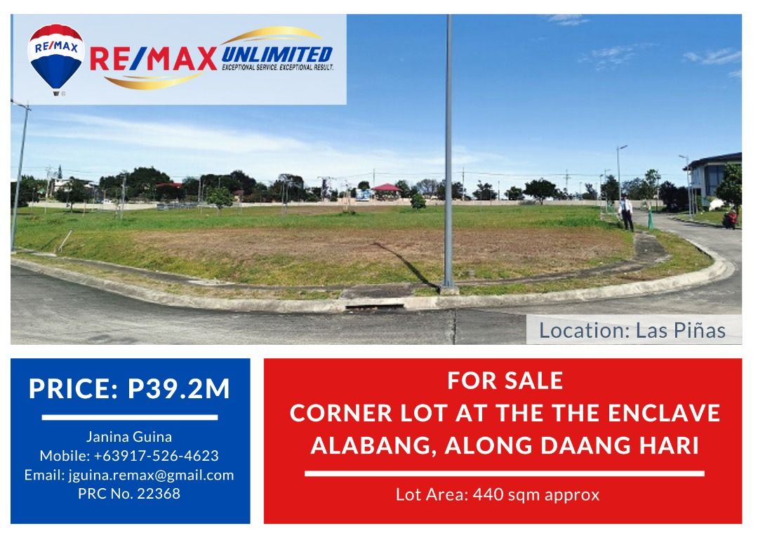 FS Corner Lot at the The ENCLAVE Alabang, Along Daang Hari, Property