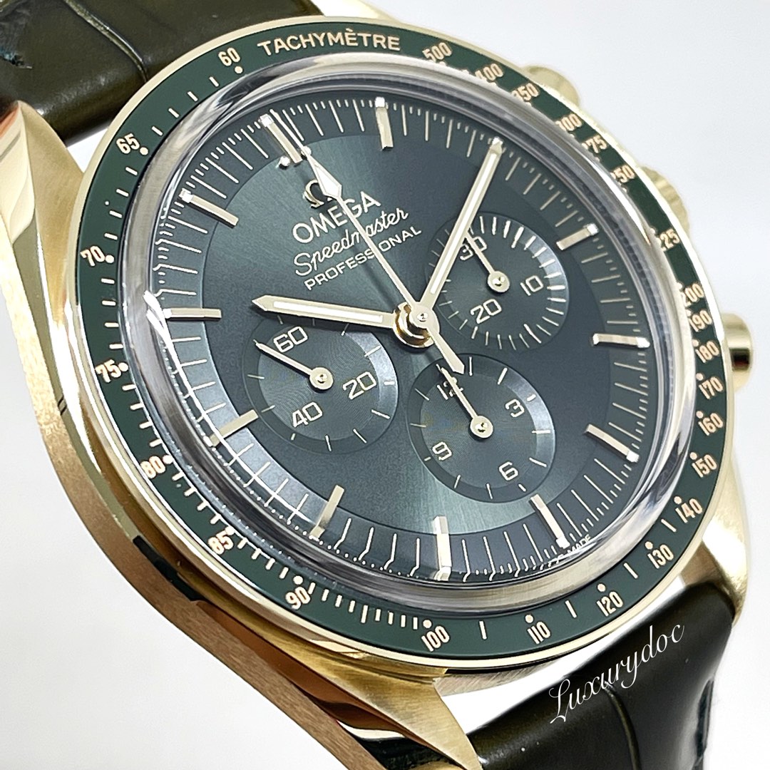 Gold omega moon watch best sale