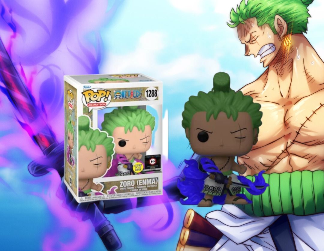 Roronoa Zoro with Enma Glows in the dark complete set of Funko Pops