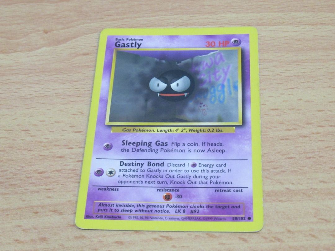 Gastly First Version Pokemon TCG, Hobbies & Toys, Toys & Games on Carousell