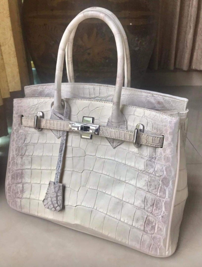 White himalayan best sale crocodile birkin bag