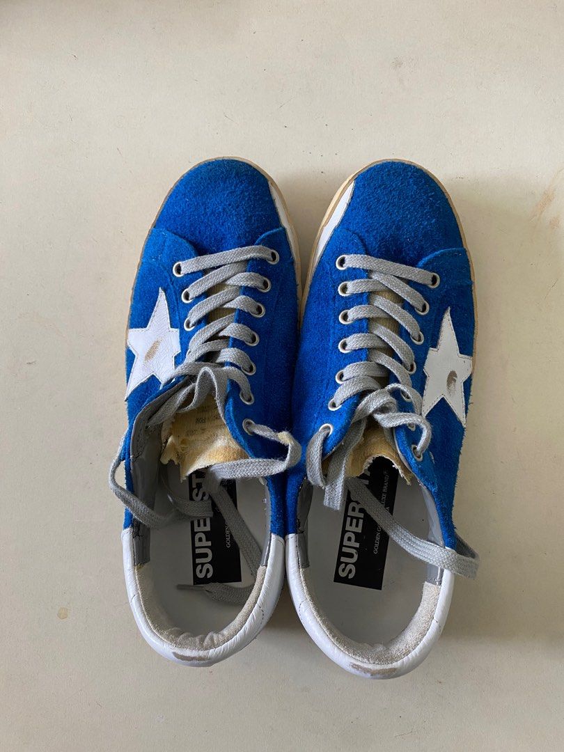 Golden goose sales blue sneakers